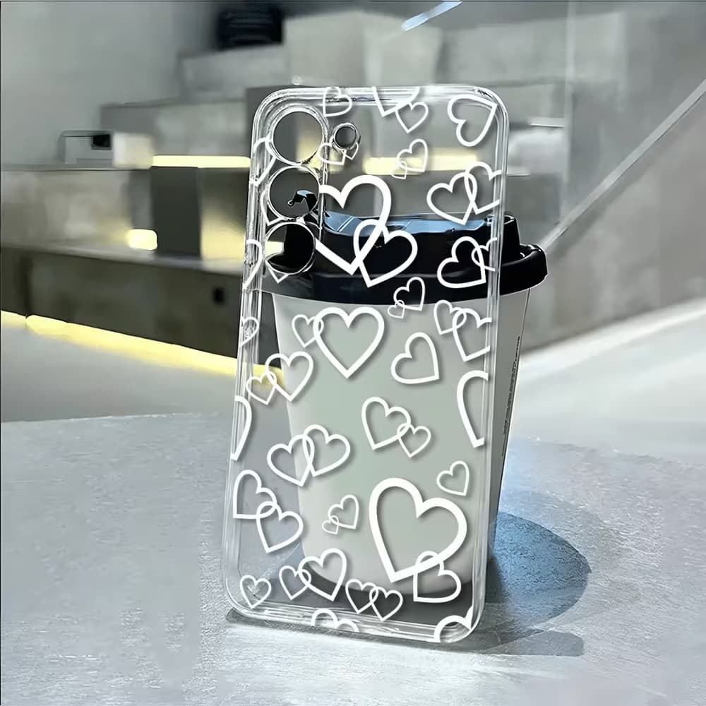 Cross-Border Hot Selling Ins Style Transparent Line Heart Samsung S26 Ultra Phone Case Ultra-Thin High Transparency Soft Case