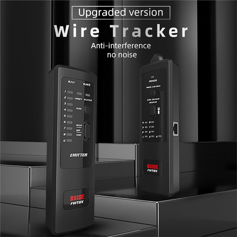 BSIDE Network Wire Tracer FWT8X Anti-Interference Cable Tester Telephone Line Detector Digital Wire Tracker
