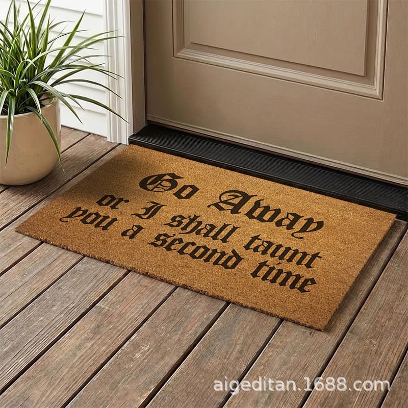 In Stock Cross-Border Coconut Coir Mat for Entryway Door Mat, Letter Simple Modern Solid Color Style, Amazon Wholesale