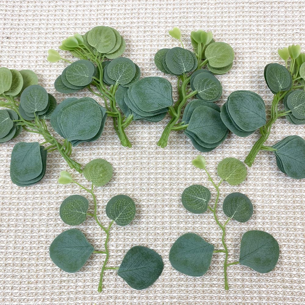 Factory Supply 2024 New Simulation Eucalyptus Leaves Heart-shaped Money Leaf Eucalyptus Wreath Vine Leaves Accessories