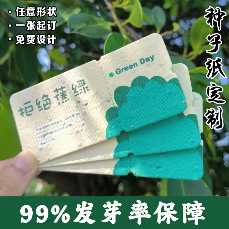 Seed Paper Eco-friendly Wedding Design Invitations Admission Tickets Specialty Regenerated Paper Sproutable Raffle Tickets Cards