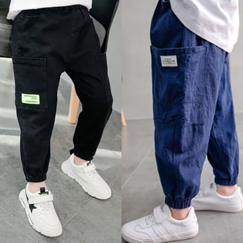 Autumn Children's Clothing Boys' Pants Spring and Autumn Children's Overalls Summer Casual Sports Pants Kids' Pants Cropped Long Pants