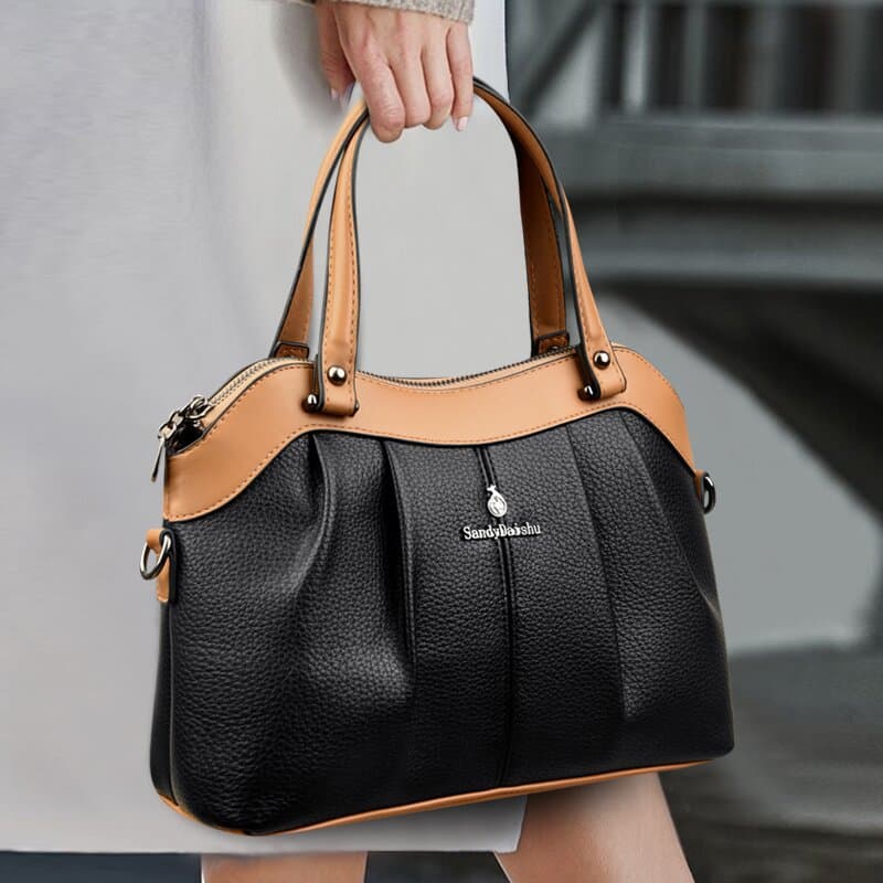 2024 New Fashion Contrast Color Handbag for Women, Tote Bag for Commuting, Shoulder & Crossbody Bag