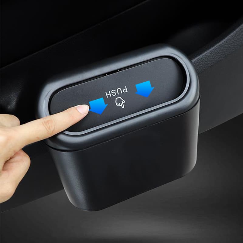 Car trash can for home and car dual-purpose printed LOGO car side door hanging storage box mini creative car trash can
