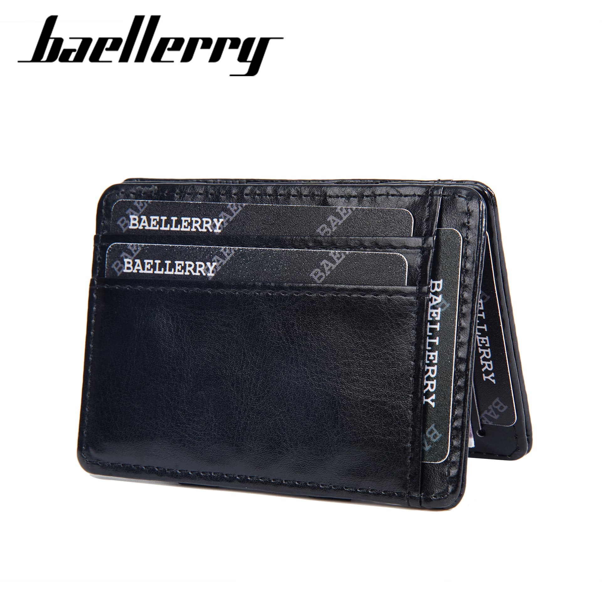 New Men's Card Holder baellerry Cross-border Business Multi-card Wallet Slim Minimalist Magic Card Case Wholesale