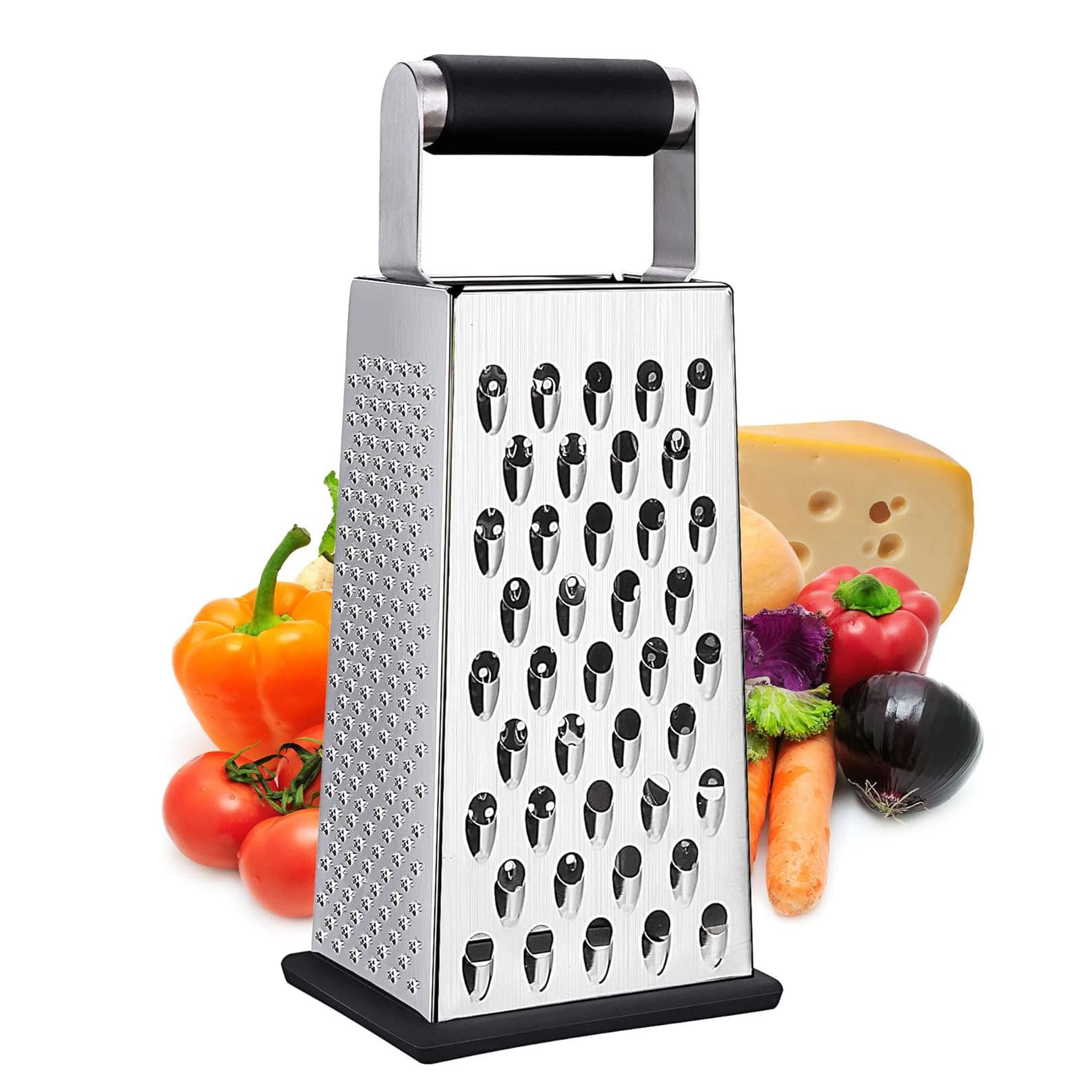 Stainless steel four-sided peeler, kitchen and household peeler, multi-purpose cheese grater, grater, shredder.