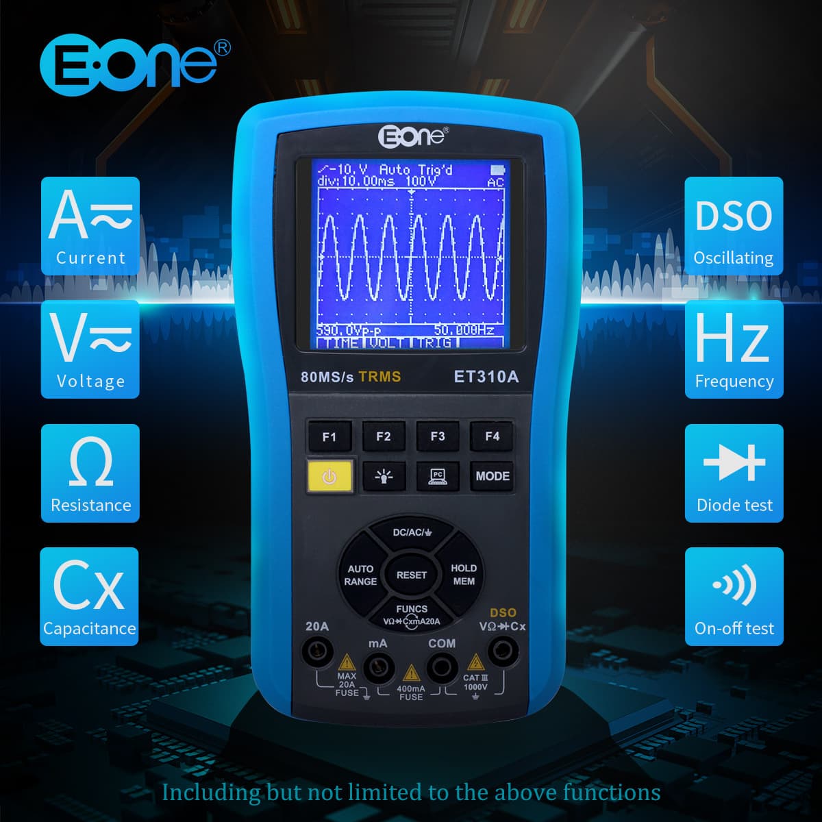 Ivan Manufacturer Wholesale Et310A.10Mhz Bandwidth Accurate Car Repair Digital Oscilloscope Multimeter English