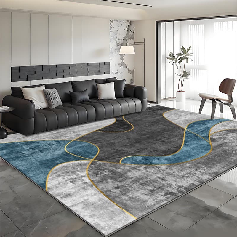 Cross-Border Nordic Carpet for Living Room, Light Luxury, High-End Feel, Stain-Resistant, Easy-Care Floor Mat, Modern Minimalist Bedroom Bedside Rug