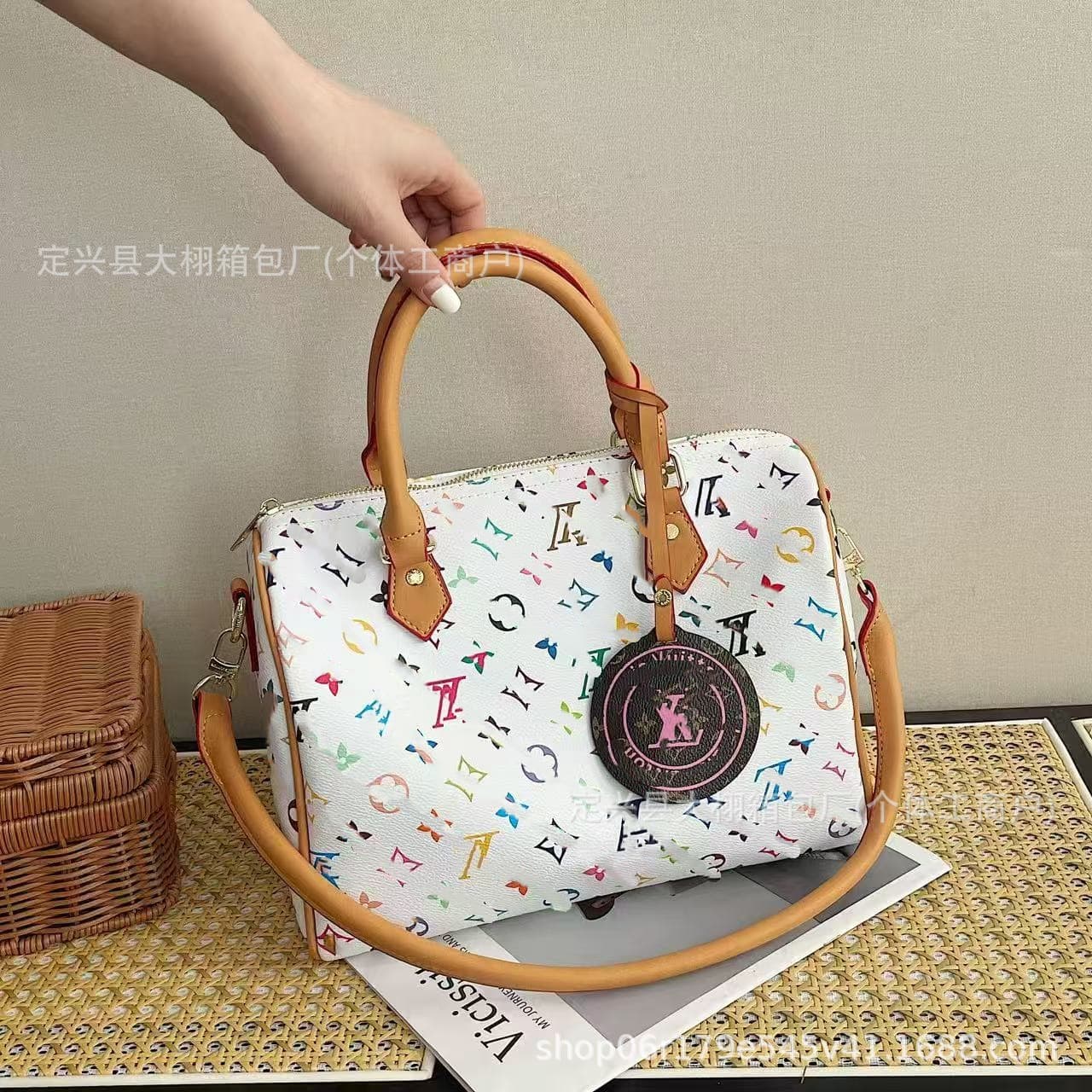 2024 Fall New Denim Tote Bag Cross-border Female Influencer Fashion Shopping Bag Large Capacity Shoulder Handbag