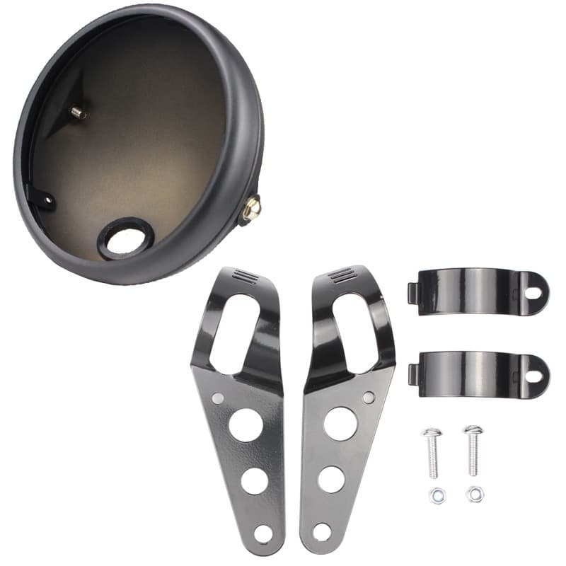Motorcycle Harley headlight rear shell protective lamp shell with bracket 7-inch Harley headlight modified rear shell