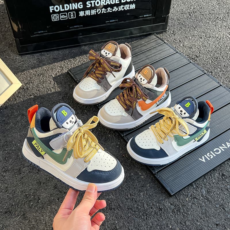 Children's sports shoes, 2025 autumn new style, boys' casual sneakers, high-top non-slip, girls' basketball shoes, soft-soled shoes