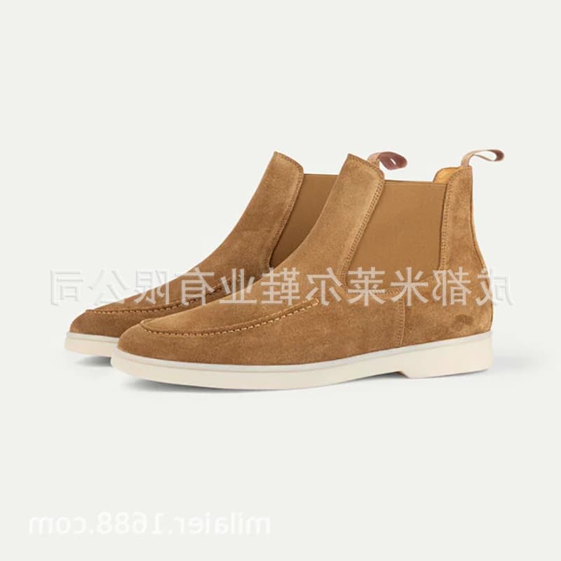 Amazon Loafers Cross-border Trade Men's White Sole Shoes Autumn/Winter Elastic Ankle Boots Casual Shoes