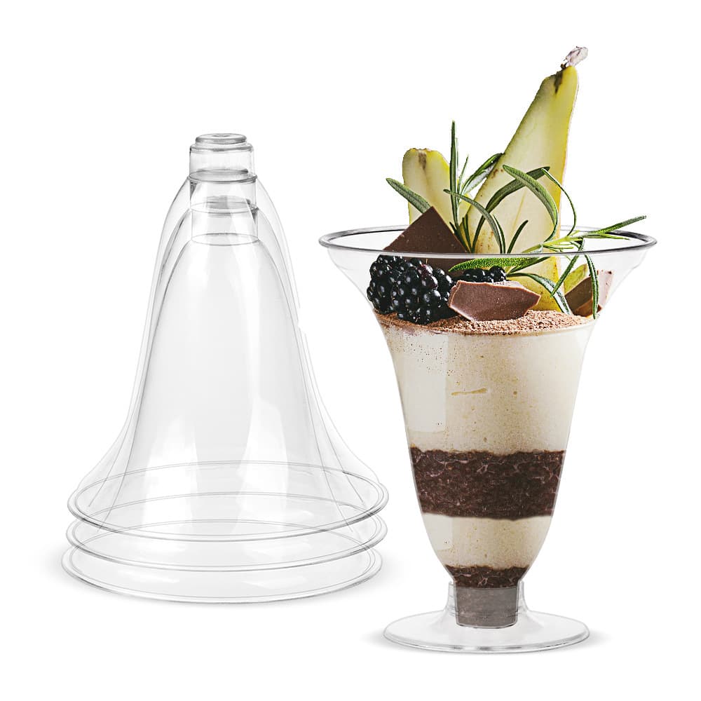 90ml wide-mouth tall dessert cup with spoon, disposable drink glass, mousse cup, dessert cup, PS champagne cup