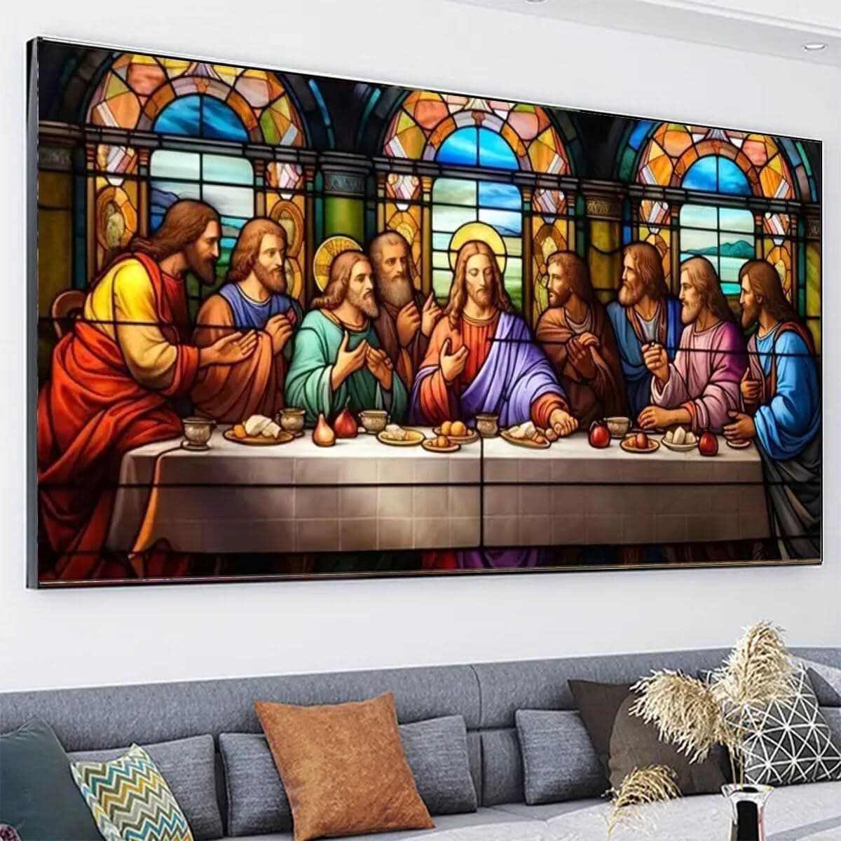 DIY Diamond Art Kit 5D Diamond Painting Kit Fantastic Landscape Church Art Cross-Border Wholesale
