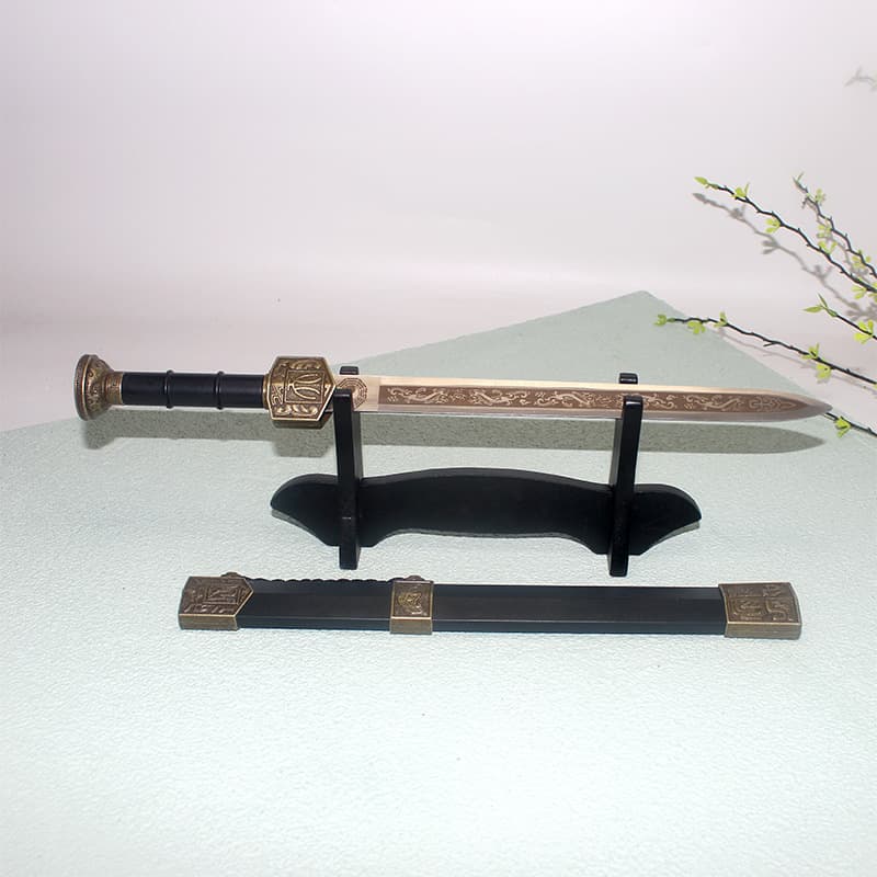 45cm Qin King Sword Alloy Ancient Sword Weapon Qin Shi Huang Sword Yue King Sword Ruyi Sword Metal Famous Sword Model Ornament