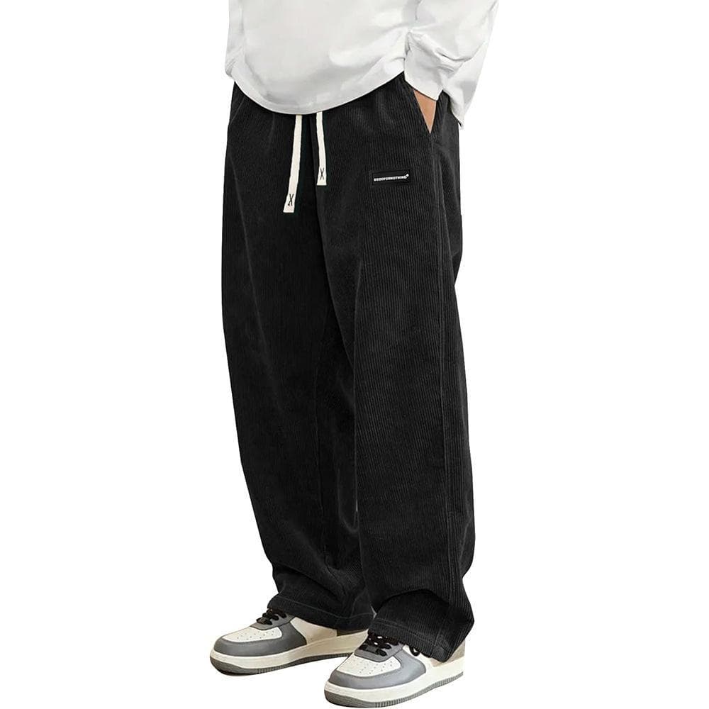 Men's Casual Sweatpants, Loose Fit, Elastic Cuffs, Sports Joggers, Trendy and Versatile Long Pants Wholesale