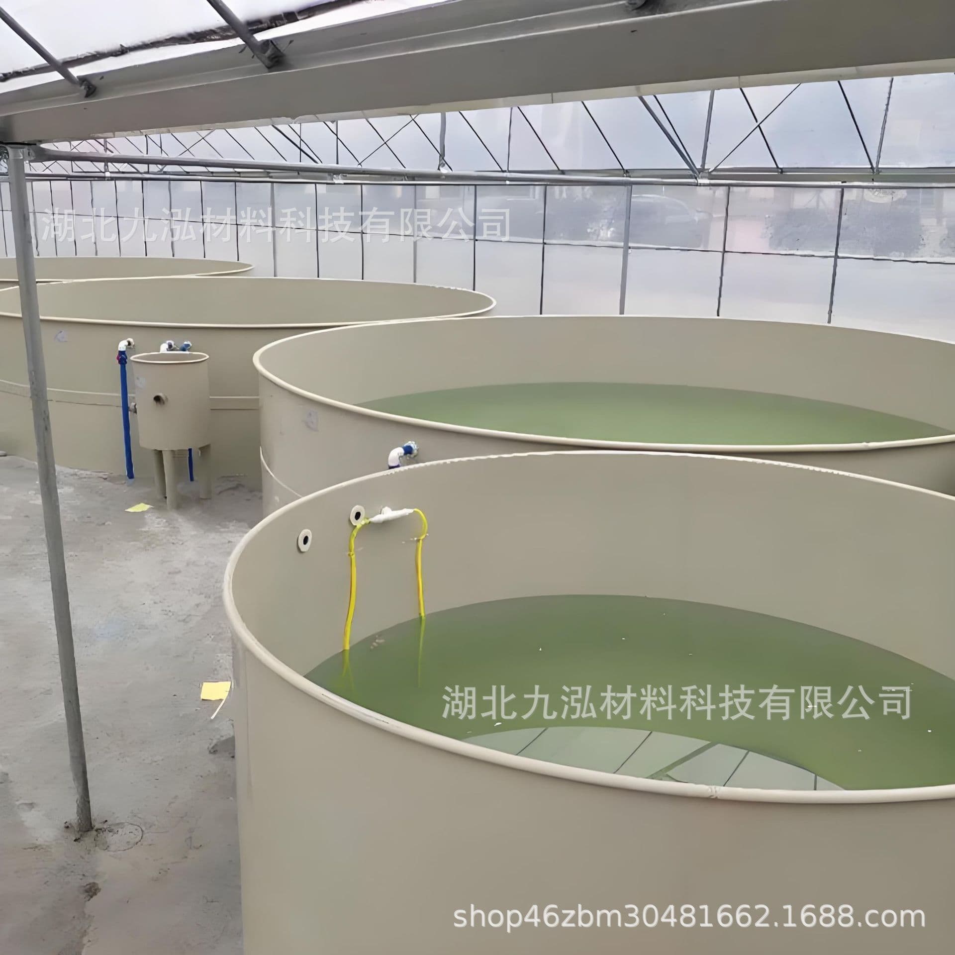 Round PP Board Fish Pond Aquaculture Barrel, High-Density PP Plastic Aquaculture Tank, Acid and Alkali Resistant