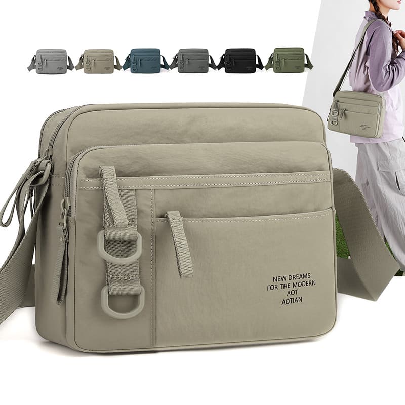 Aotian Crossbody Bag Unisex 2026 New Trend Cross-Border Style Multi-Compartment Nylon Shoulder Crossbody Small Bag