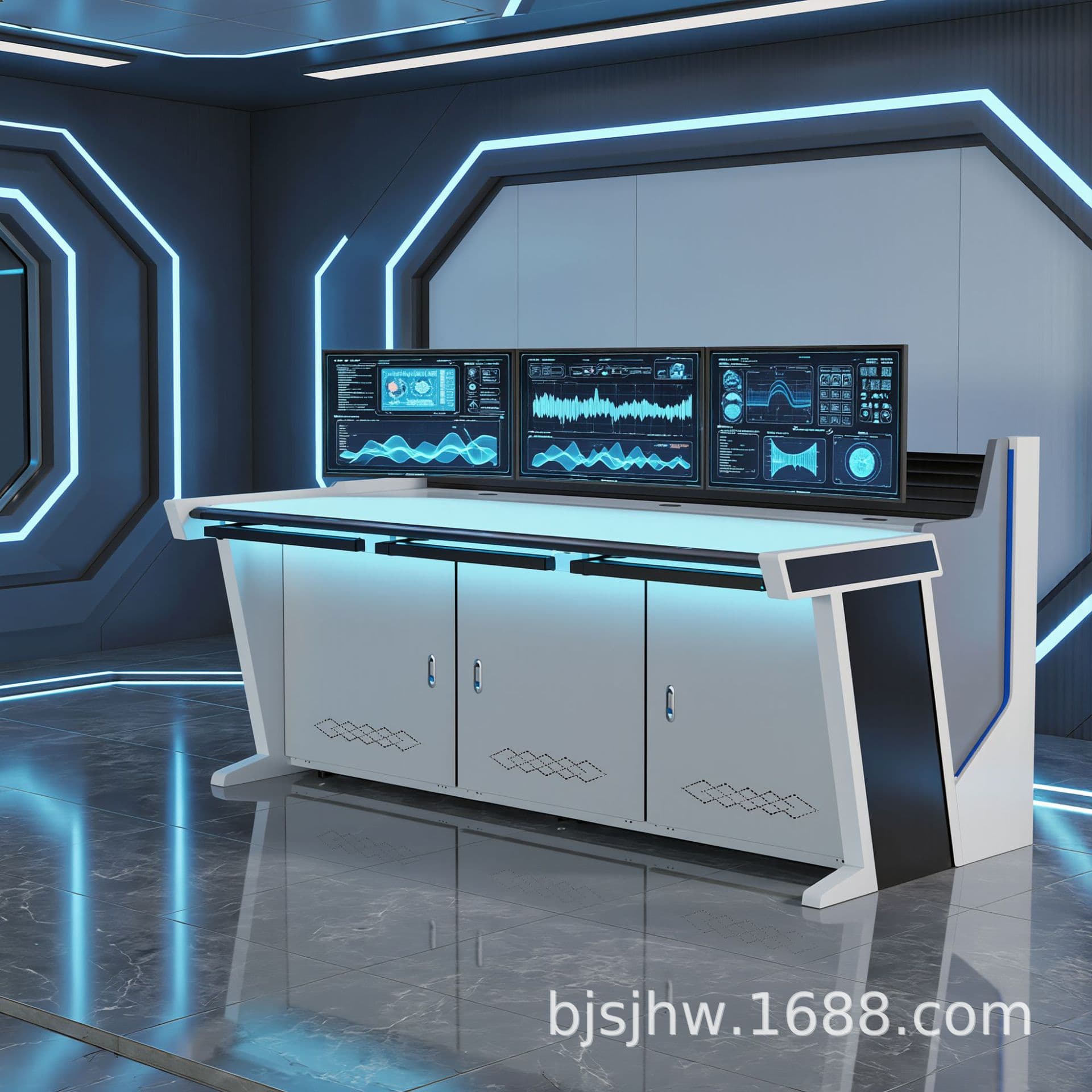 Console monitoring console double thickened multi-functional help center work dispatch command center desktop