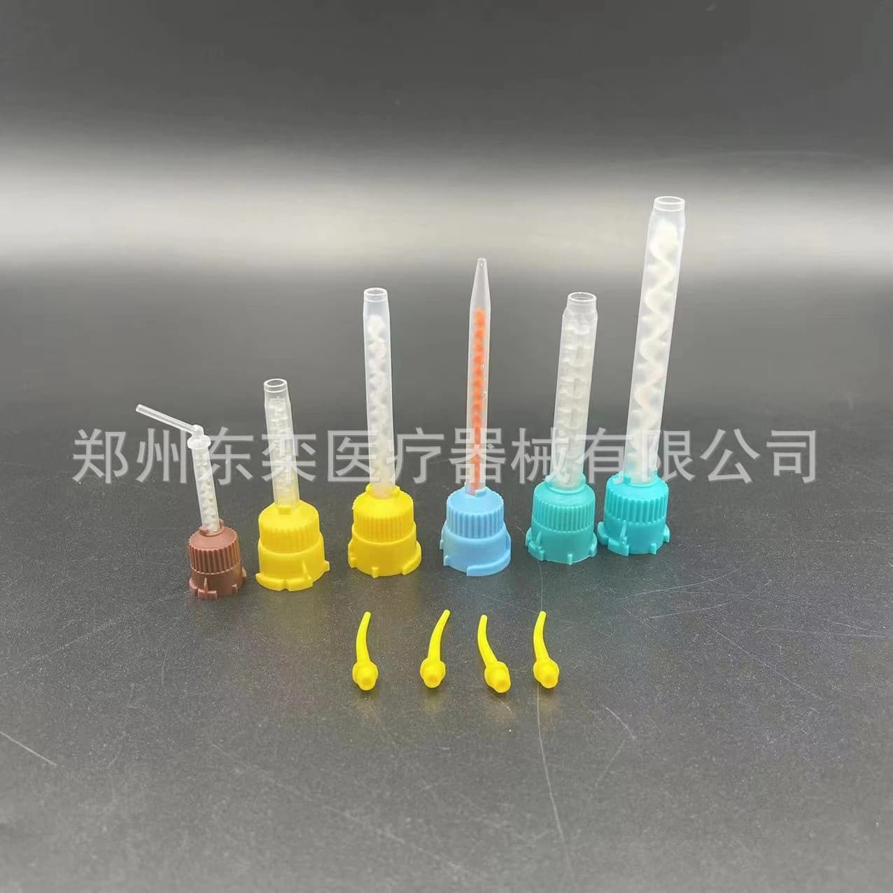 Dental Material Silicone Rubber Mixing Head Heavy Body Light Body Short Mixing Head Dual Cure 10:1 Temporary Crown