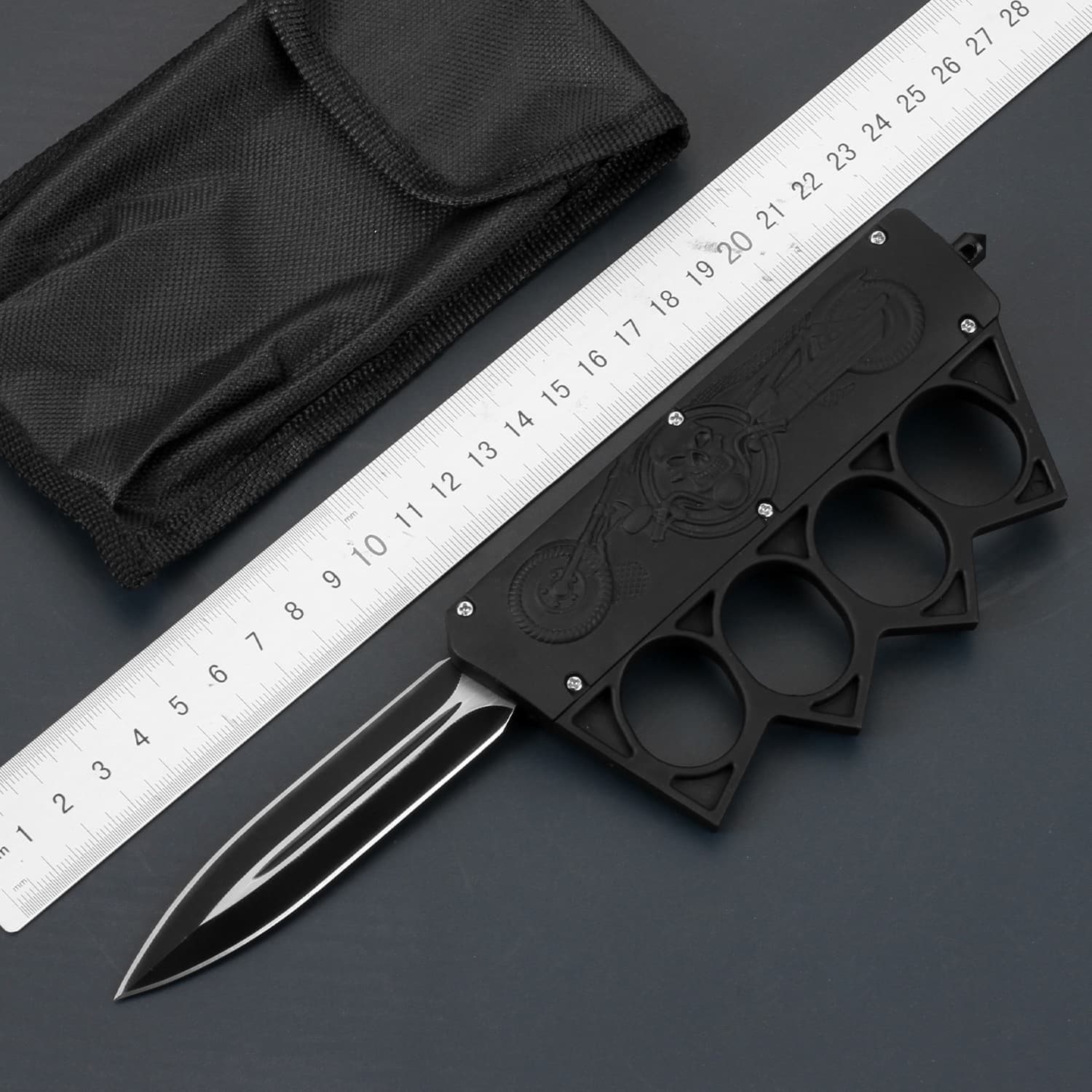 Outdoor Knuckle Knife Stainless Steel Blade Survival Camping Knife Portable EDC Self-Defense Knife Fruit Knife
