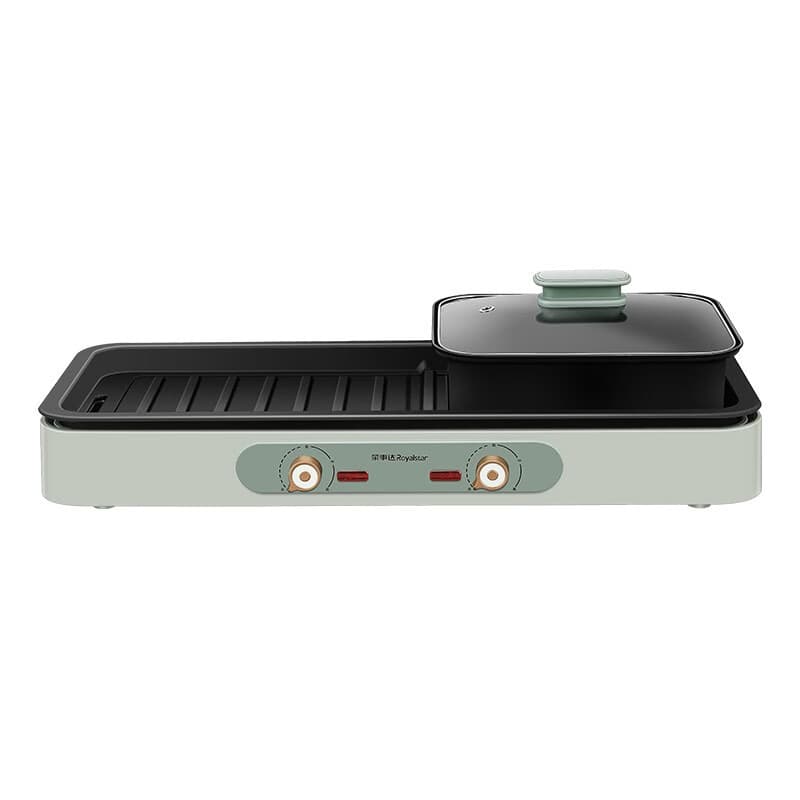 Royalstar RS-SK220A Grill and Hot Pot Combo Home Electric Hot Pot Detachable Plug-in Grill Pan (WJ+RS)