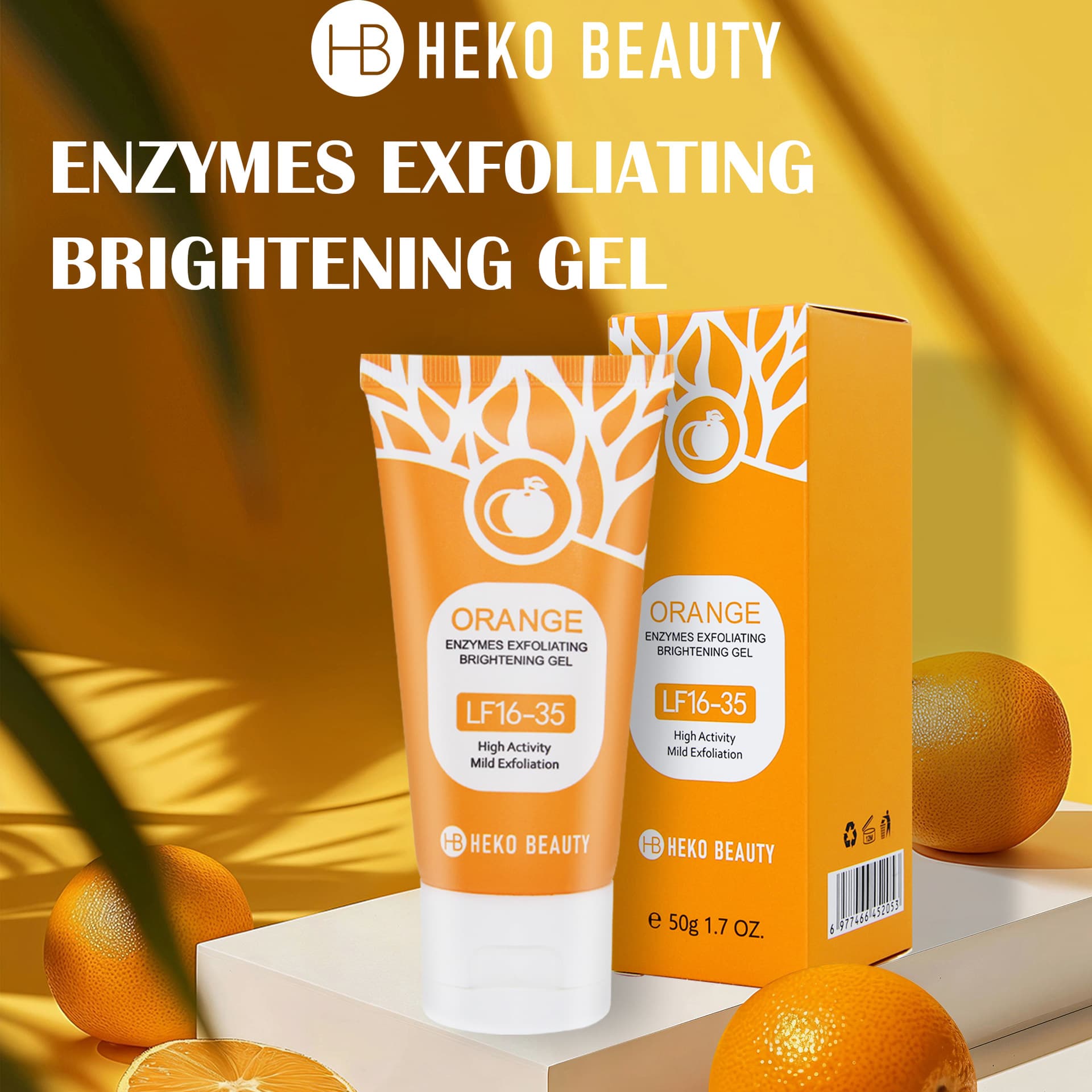 Cross-Border HB Deep Cleansing Gel for Blackhead and Acne-Prone Skin, Orange Exfoliating Gel for Southeast Asia Trade