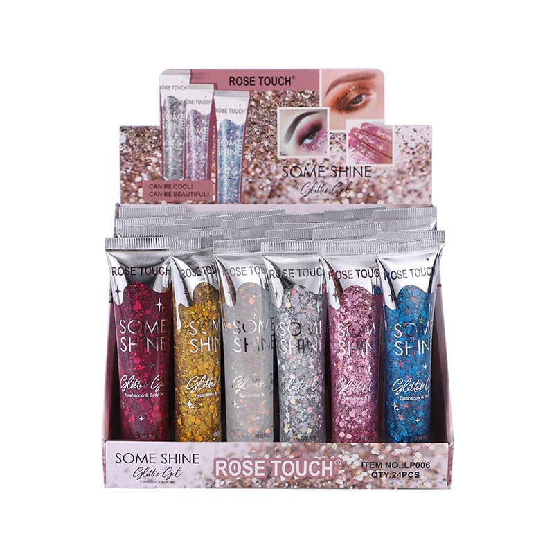 Cross-Border Hot Seller Six-Color Eyeshadow Glitter and Highlighter Set, Easy Application and Long-Lasting for Lazy Makeup, Wholesale