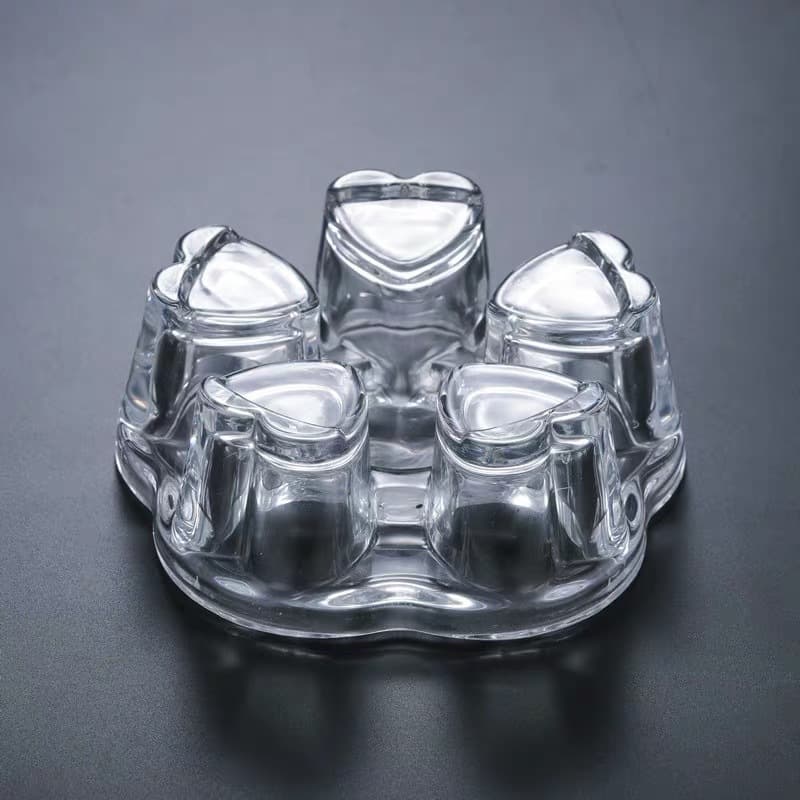 Candle Holder Heating Base Tea Warmer Stove Glass Tea Set Heart-Shaped Personalized Tea Warming Tea Warmer Tea Set Tea Holder Accessories