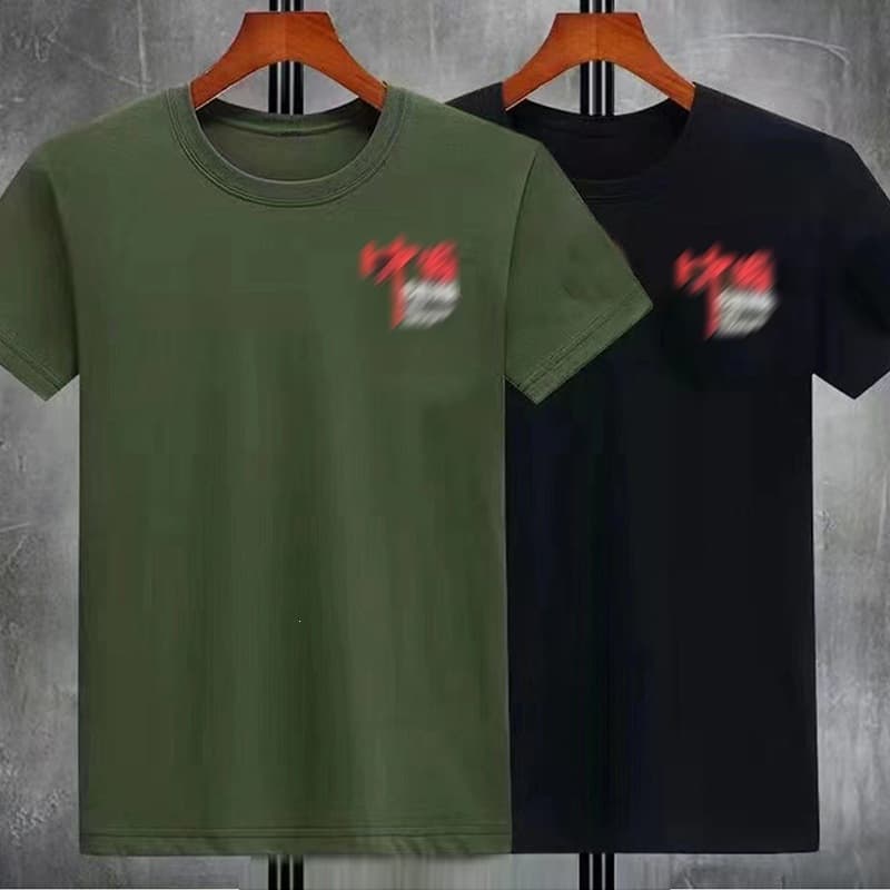 Custom Summer Camo Half-Sleeve Men's Workwear Fashion Round Neck High Elastic Short Sleeve Breathable Quick-Dry T-Shirt