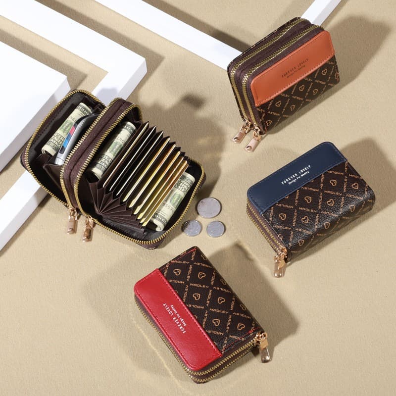 New ladies' color-blocked handbag card holder summer versatile fashion coin purse