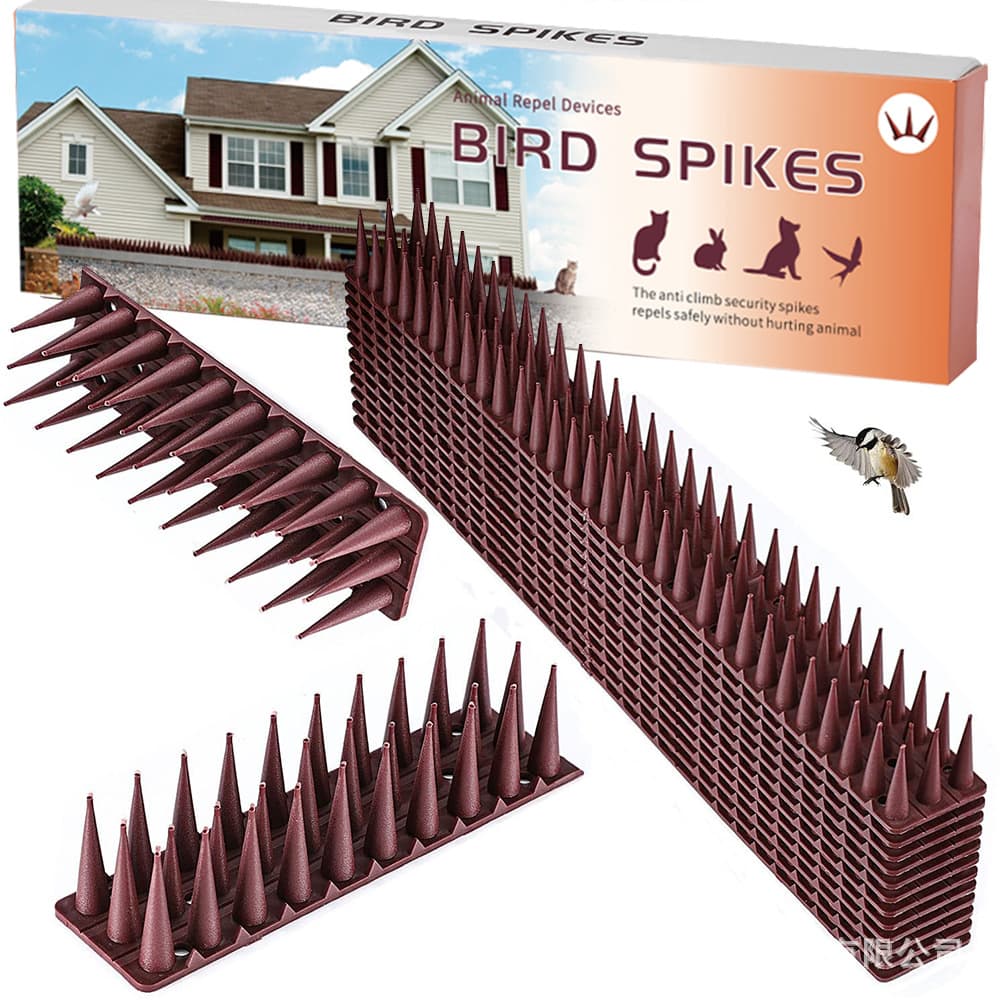 Anti-cat thorns, 12 pieces in color box, white plastic bird repellent thorns, outdoor wall anti-bird thorns, power equipment anti-bird thorns