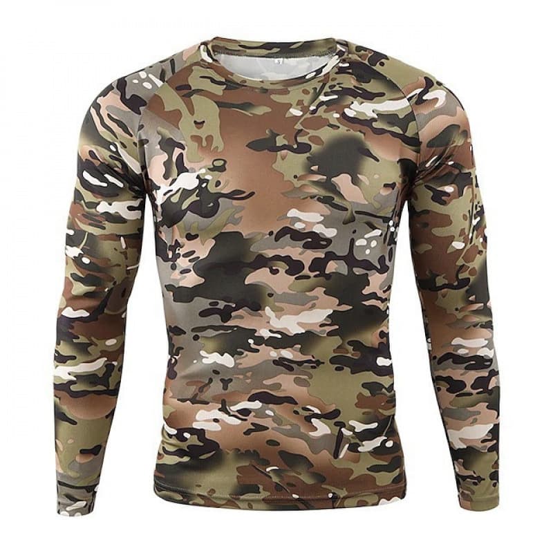 Spring and Autumn New Men's 3D Printed Casual Long Sleeve Round Neck Top Sports Pullover Long Sleeve
