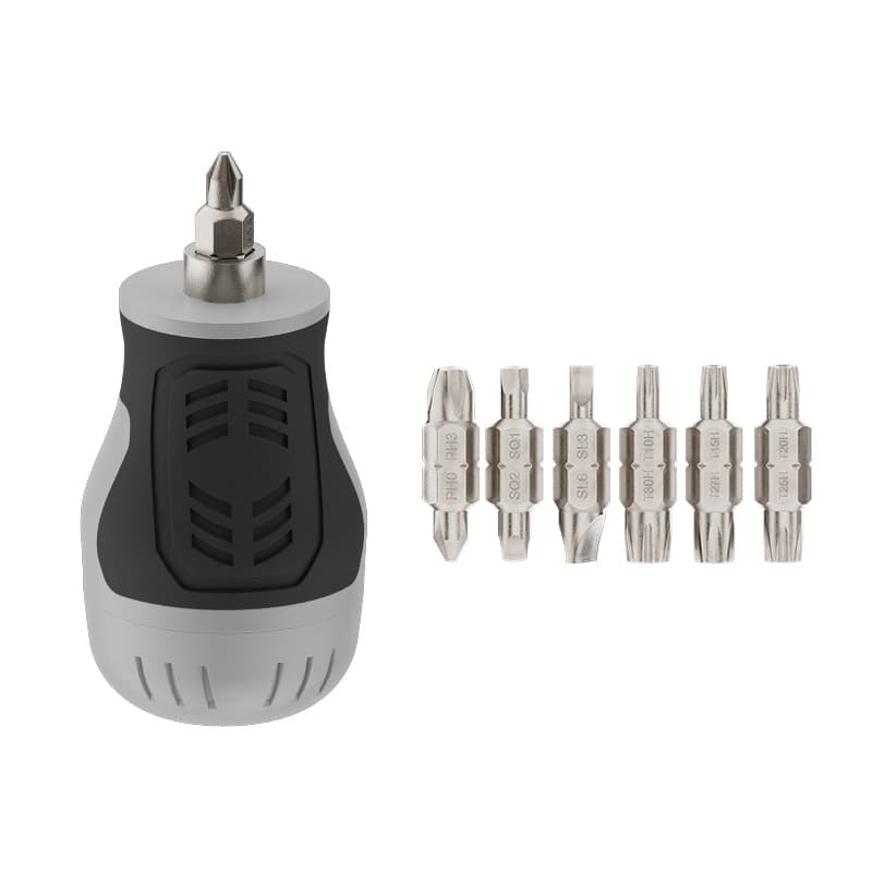 Carrot head short screwdriver short handle through the heart 15-in-1 dual-purpose screwdriver cross-shaped mini screwdriver small screwdriver