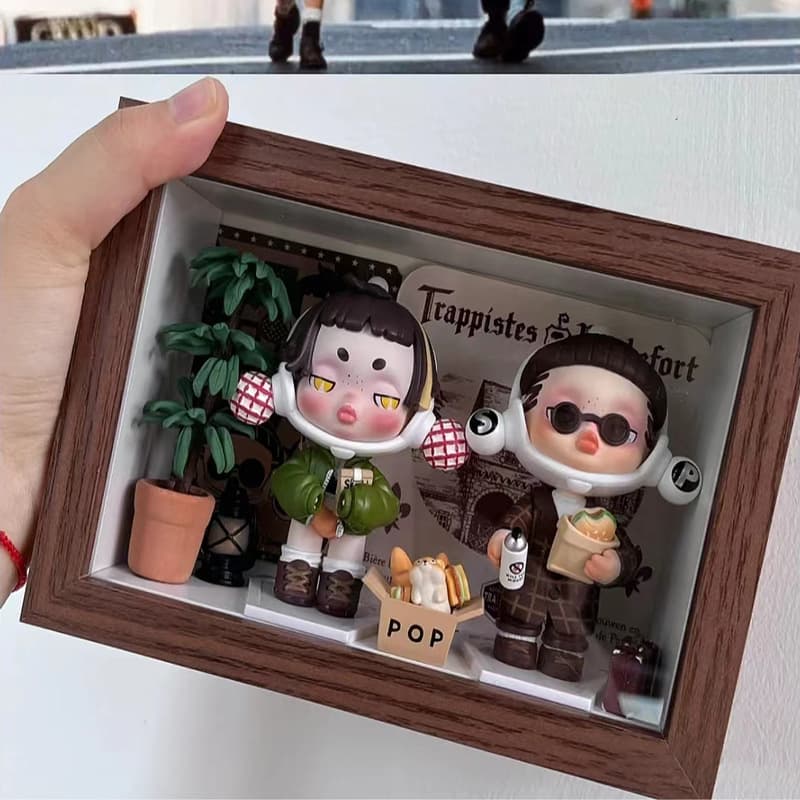 Hollow 3D Solid Wood Photo Frame Handmade Wooden Ornament Creative Picture Frame Wholesale Tabletop Hollow 3D Frame