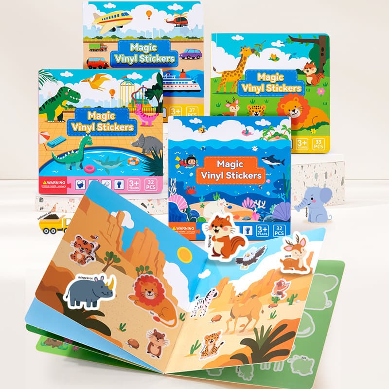 Supply Amazon Jelly Sticker Book for Ages 3-6 Quiet Book Animal Children's Stickers Kindergarten Toy