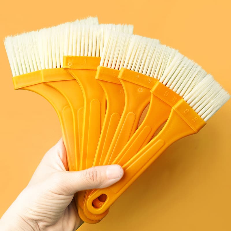 Nylon Brush for Oil Painting, Watercolor, Acrylic, Plastic Handle Cleaning Brush, Wall Painting, Paint Brush, BBQ Brush, Art Brush Wholesale