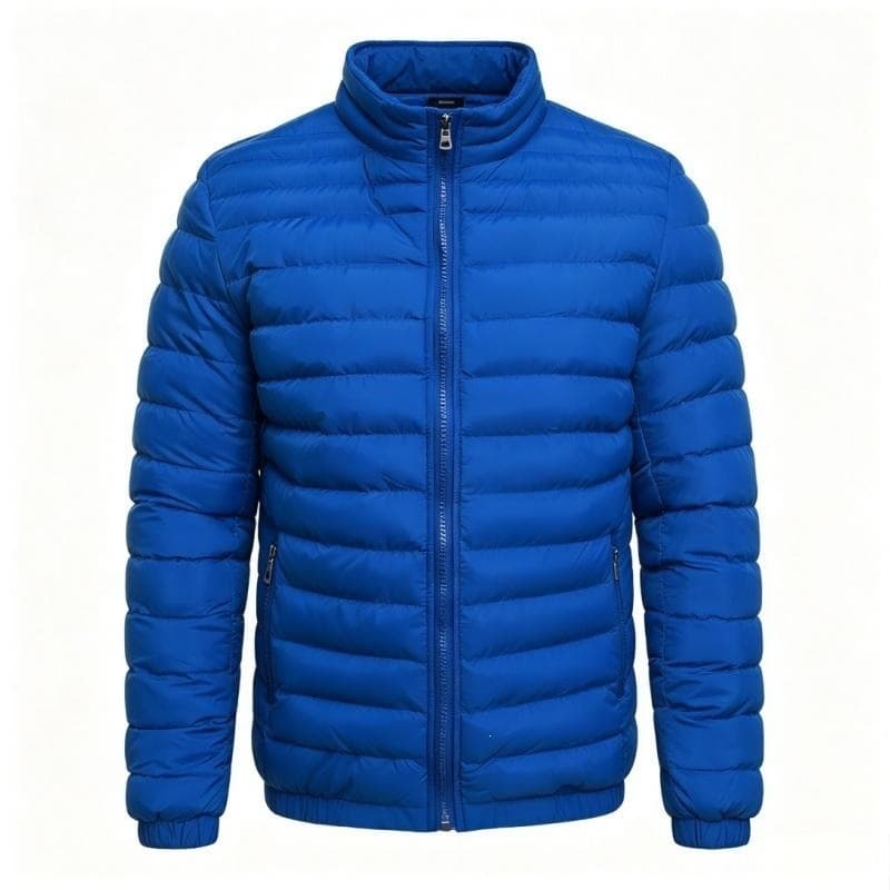 Cross-border men's cotton coat autumn and winter European size men's stand collar solid color cotton coat casual fashion trend cotton jacket for men