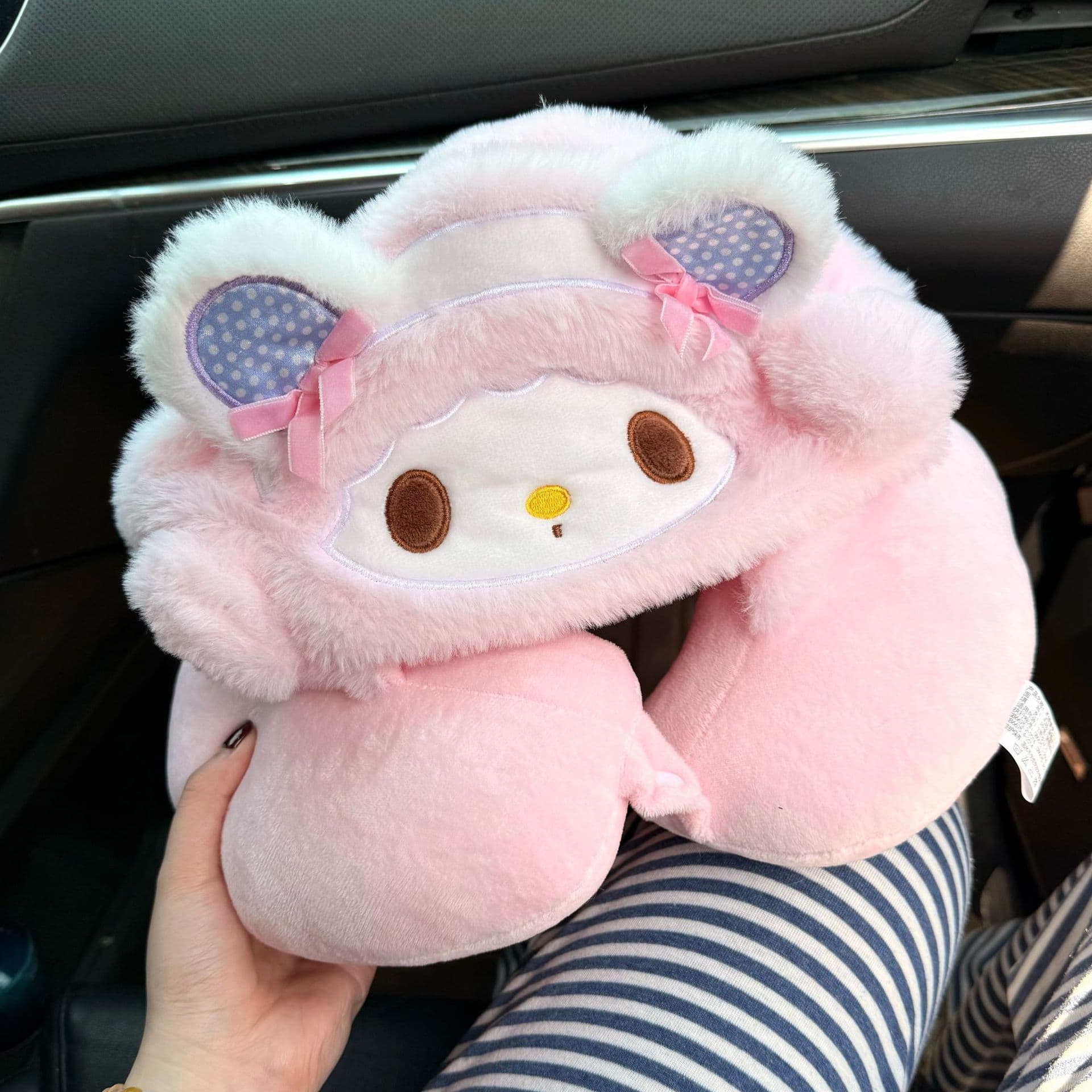 Cartoon Cute Hooded U-Shaped Pillow Dumbo Marie Cat Hooded Neck Pillow Office Nap Travel Portable Neck Support