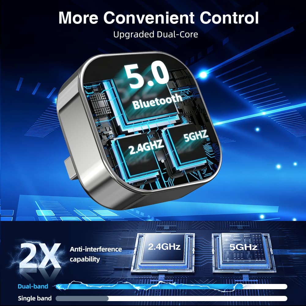 Cross-border Hot-Selling Wireless CarPlay Box Dual-Channel Custom Car Connectivity 2-in-1 CarPlay Box