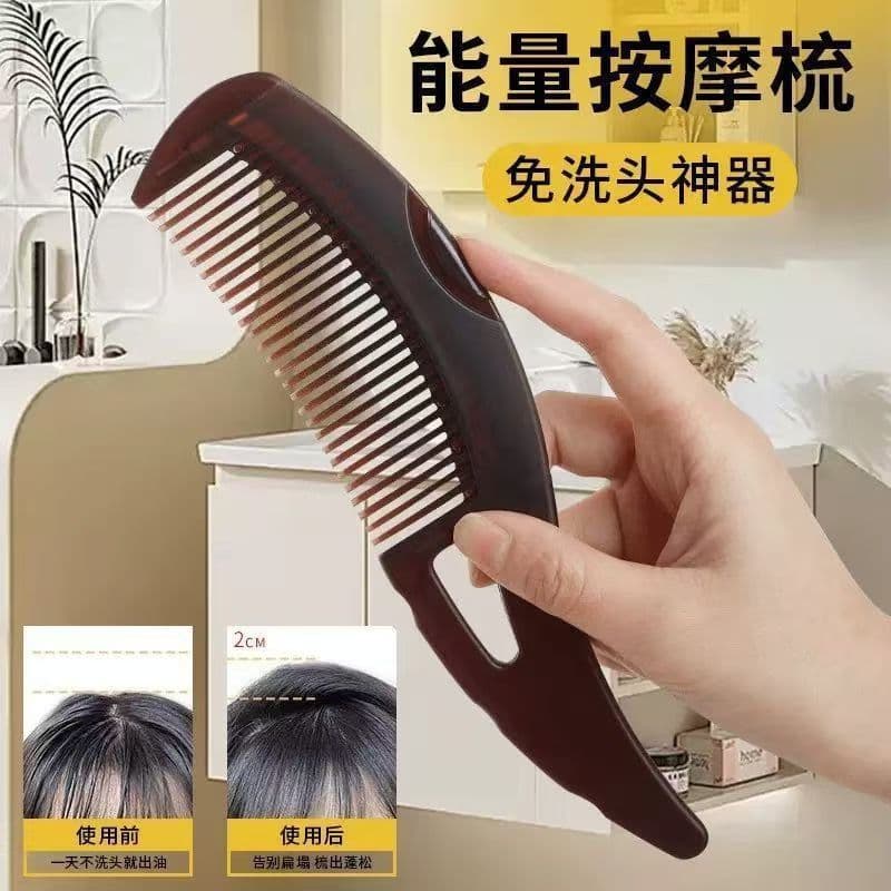 Grease-removing hollow comb for deep cleaning, inner comb teeth, efficient decontamination, dandruff relief and itching-free hair massage comb