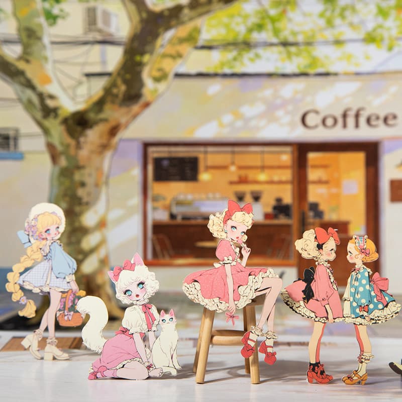Chestnut-Themed Character Stickers for Outfits, Vintage Girl Fashion Phone Case Decoration DIY Versatile Basic Stickers