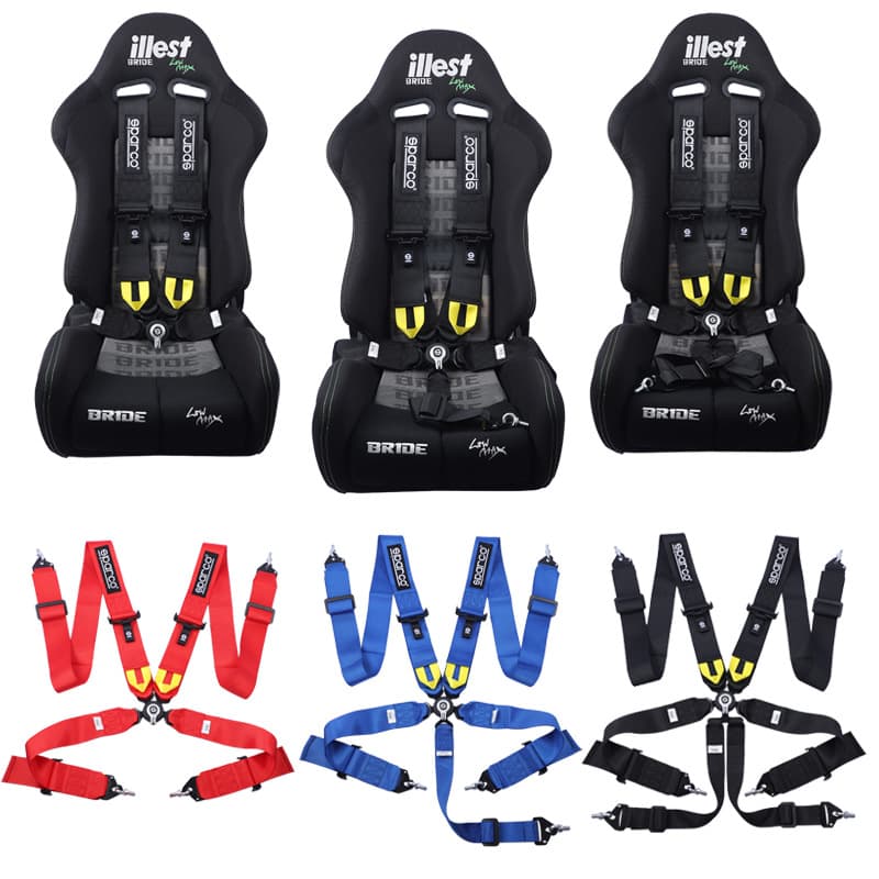 New SPARCO Racing Harness 3-Inch 4/5/6-Point Quick Release Seatbelt
