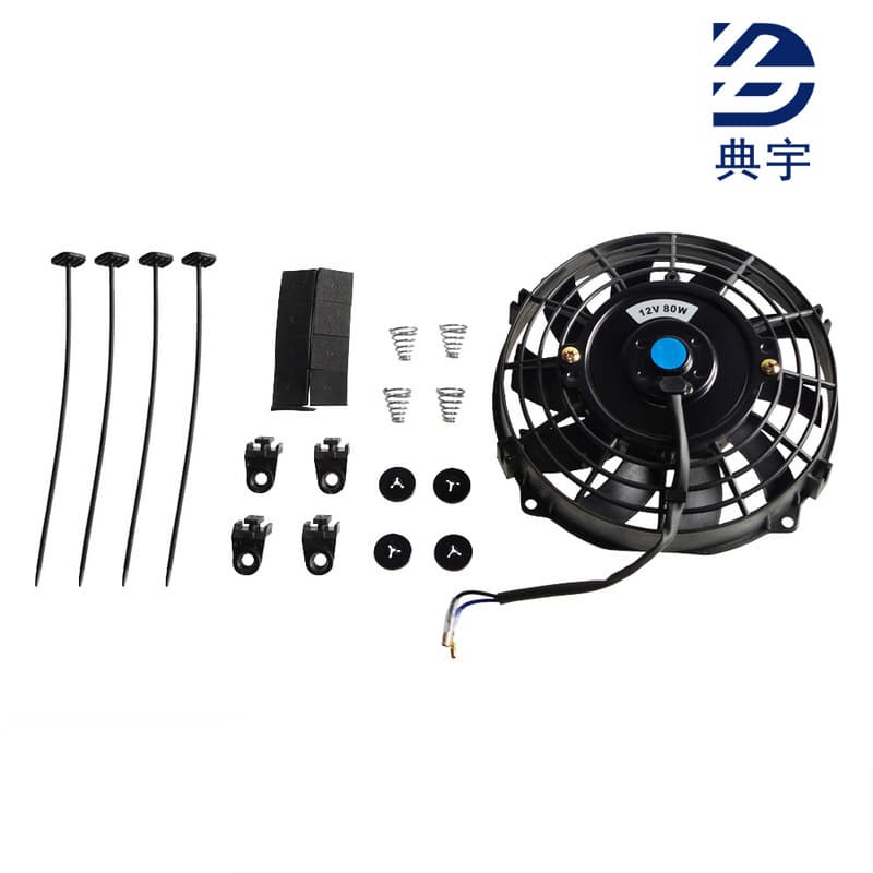 Tax-Included Hot-Selling Car Modification Universal Car Fan 12V80W Radiator Cooling Electronic Fan Suction and Blowing Fan
