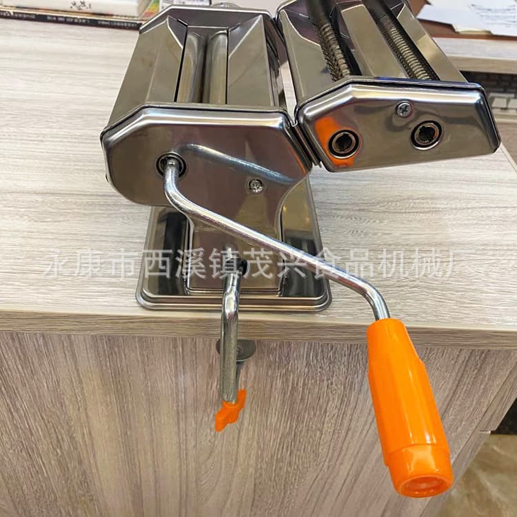 New export stainless steel split-type 150mm dual-blade household noodle press, manual noodle maker, dumpling skin rolling machine, 8 speeds
