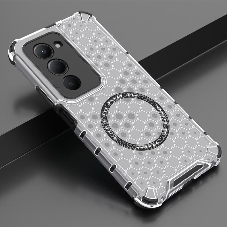 Compatible with New Redmi 15 International Version Honeycomb Magnetic Phone Case Redmi 15 Honeycomb Magnetic Phone Case
