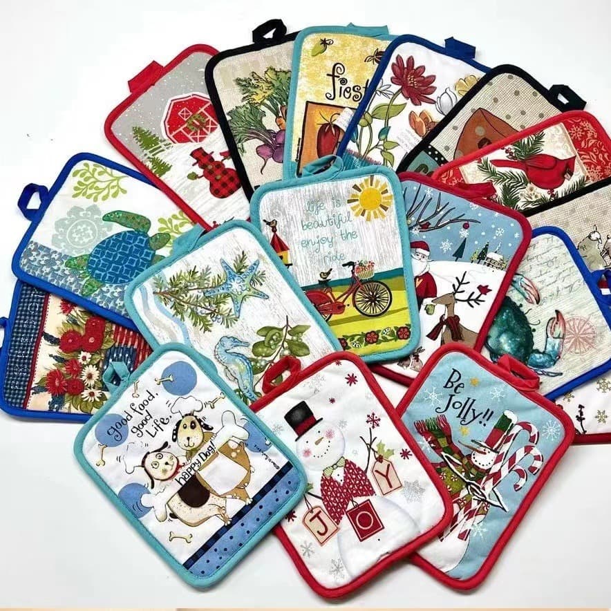 Foreign trade source manufacturer European and American cotton thickened large baking mat, pot mat, oven mat, heat insulation mat, coaster and bowl mat