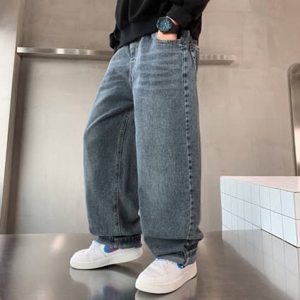 Kids' Straight-Leg Jeans 2026 New Fall Boys' Casual Pants, Long Pants for Older Kids, Autumn Boys' Trousers