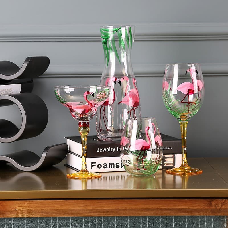 Painted lead-free kettle glass suit birthday gift wine glass Festival party wine glass goblet