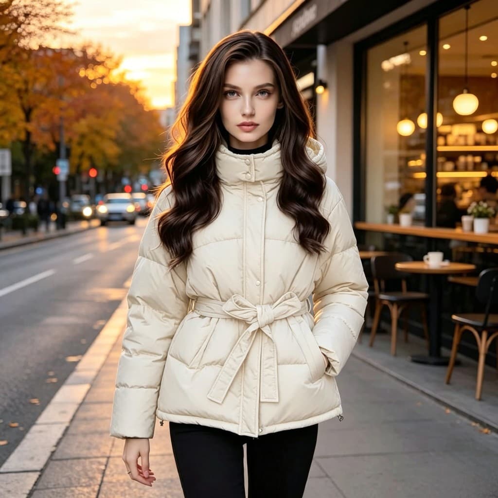 Cross-border Hooded Puffer Jacket 2026 New Women's Stylish Hooded Thick Warm Versatile Zipper Padded Coat